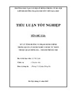 Tiểu luận xử lý tình huống xử phạt vi phạm hành chính trong lĩnh vực hành nghề y dược tư nhân tại quận đống đa