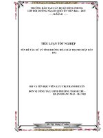 Tiểu luận xử lý tình huống về hoà giải trong giải quyết tranh chấp đất đai trên địa bàn phường thanh trì   quận hoàng mai   hà nội