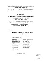Sử dụng hợp lý các hệ sinh thái tiêu biểu vùng ven bờ việt nam – hệ sinh thái rạn san hô miền nam việt nam