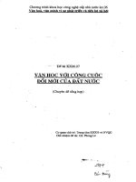 Văn học với công cuộc đổi mới của đất  nước