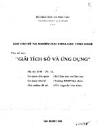 Giải tích số và ứng dụng