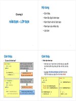 CHƯƠNG 6 HÀM BẠN - LỚP BẠN