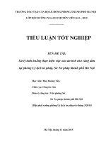 Tiểu luận xử lý tình huống thực hiện việc xóa án tích cho công dân tại phòng lý lịch tư pháp, sở tư pháp thành phố hà nội