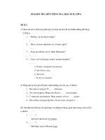 Đề thi lớp 6 học kì 2 môn tiếng nga đề số 4