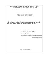 Tiểu luận xử lý tình huống giải quyết tranh chấp đất đai giữa hai hộ có đất liền kề tại xã tảo dương văn, huyện ứng hòa, hà nội