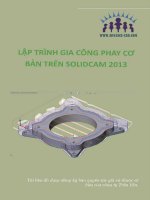 LẬP TRÌNH GIA CÔNG PHAY CƠ BẢN TRÊN SOLIDCAM 2013