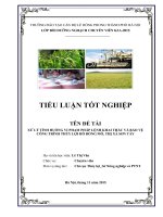 Tiểu luận tình huống xử lý tình huống vi phậm pháp lệnh khai thác và bảo vệ công trình thủy lợi hồ đồng mô, thị xã sơn tây