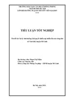 Tiểu luận xử lý tình huống giải quyết khiếu nại nhiều lần của công dân xã văn khê, huyện mê linh