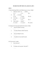 Đề thi lớp 6 học kì 1 môn tiếng nga đề số 2