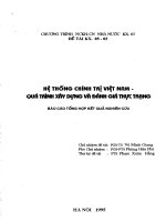 Hệ thống chính trị việt nam quá trình xây dựng và đánh giá thực trạng