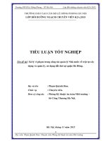 Tiểu luận tình huống xử lý vi phạm trong công tác quản lý nhà nƣớc về trật tự xây dựng và quản lý, sử dụng đất đai tại quận hà đông