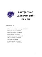 BÀI TẬP THẢO LUẬN MÔN LUẬT DÂN SỰ