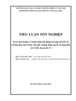 Tiểu luận tình huống xử lý tình huống về tranh chấp bất động sản thừa kế đối với trường hợp chưa được cấp giấy chứng nhận quyền sử dụng đất xã cổ đô, huyện ba vì 