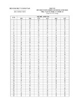 Đáp án đề thi cao đẳng môn lý khối A1 năm 2012