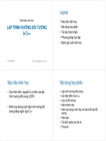 LẬP TRÌNH HƯỚNG ĐỐI TƯỢNG & C ++