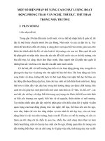 skkn một số biện pháp để nâng cao chất lượng hoạt động phong trào văn nghệ thể dục thể thao trong nhà trường