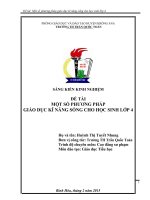 skkn một số phương pháp giáo dục kĩ năng sống cho học sinh lớp 4