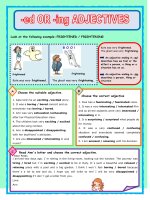 Ved + Ving adjectives kids