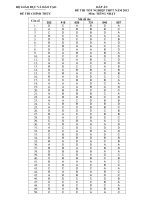 Đáp án đề thi tốt nghiệp THPT hệ phổ thông năm 2011 - môn   tiếng nhật