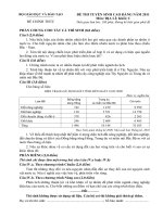 Đáp án đề thi cao đẳng môn địa khối C năm 2009