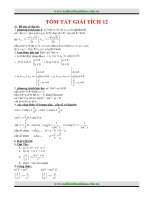 yourbooks tom tat cac cong thuc toan lop 12 internet