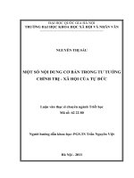 Luận văn triết học Một số nội dung cơ bản trong tư tưởng chính trị  xã hội của Tự Đức