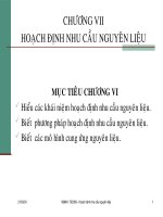 Hoạch Định Nhu Cầu Nguyên Liệu