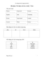 Ngữ pháp Tiếng Anh 6 chương trình mới