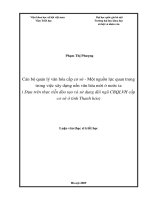 Cán bộ quản lý văn hóa cấp cơ sở  một nguồn lực quan trọng trong việc xây dựng nền văn hóa mới ở nước ta