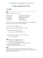 bài tập tài chính doanh nghiệp chính sách cổ tức