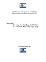 Môi trường đầu tư bất động sản việt nam cơ sở lý luận, thực trạng và giải pháp
