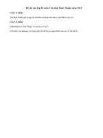 Đề thi vào lớp 10 môn Văn tỉnh Ninh Thuận năm 2015