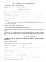 Đề thi giữa kì 1 lớp 4 môn Tiếng Việt năm 2015