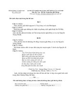 Đáp án đề thi tốt nghiệp THPT lần 2 hệ bổ túc năm 2007 - môn văn