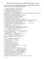 Đề thi thử THPT Quốc gia môn Anh 2015 chuyên Hoàng Lê Kha