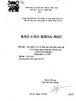 Thu thập xử lý và tổng hợp về tình hình cung cấp và sử dụng năng lượng phi thương mại cho một số địa phương – phần nhiệm vụ năm 1993