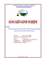 Thiết kế bài giảng trên đĩa DVD để đổi mới phương pháp dạy học trường mầm non bột xuyên