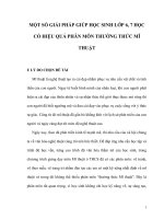 MỘT số GIẢI PHÁP GIÚP học SINH lớp 6, 7 học có HIỆU QUẢ PHÂN môn THƯỜNG THỨC mĩ THUẬT