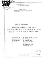 Thống kê số liệu về tình hình sản xuất, chế biến, cung ứng và sử dụng dầu khí của việt nam từ năm 1976 1991