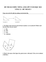 Đề thi olympic tiếng anh lớp 5 năm học 2012 vòng 12   đề thi số 3 