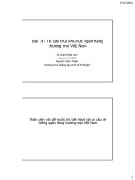 bài 14 tái cấu trúc khu vực ngân hàng thương mại việt nam