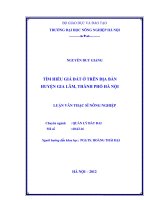 Tìm hiểu giá đất ở trên địa bàn huyện gia lâm, thành phố hà nội 