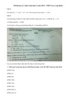 Đề thi học kì 2 lớp 11 môn Toán 2015 THPT Lạc Long Quân