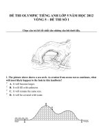 Đề thi olympic tiếng anh lớp 5 năm học 2012 vòng 5   đề thi số  1 