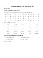 Đề thi giữa kì 1 lớp 1 môn Tiếng Việt 2015