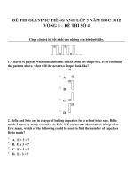 Đề thi olympic tiếng anh lớp 5 năm học 2012 vòng 5   đề thi số  4 
