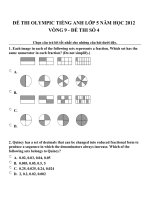 Đề thi olympic tiếng anh lớp 5 năm học 2012 vòng 9   đề thi số 4 