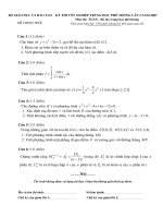 Đáp án đề thi tốt nghiệp môn toán năm 2008 hệ bổ túc