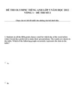 Đề thi olympic tiếng anh lớp 5 năm học 2012 vòng 1   đề thi số 2 