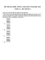 Đề thi olympic tiếng anh lớp 5 năm học 2012 vòng 11   đề thi số 4 